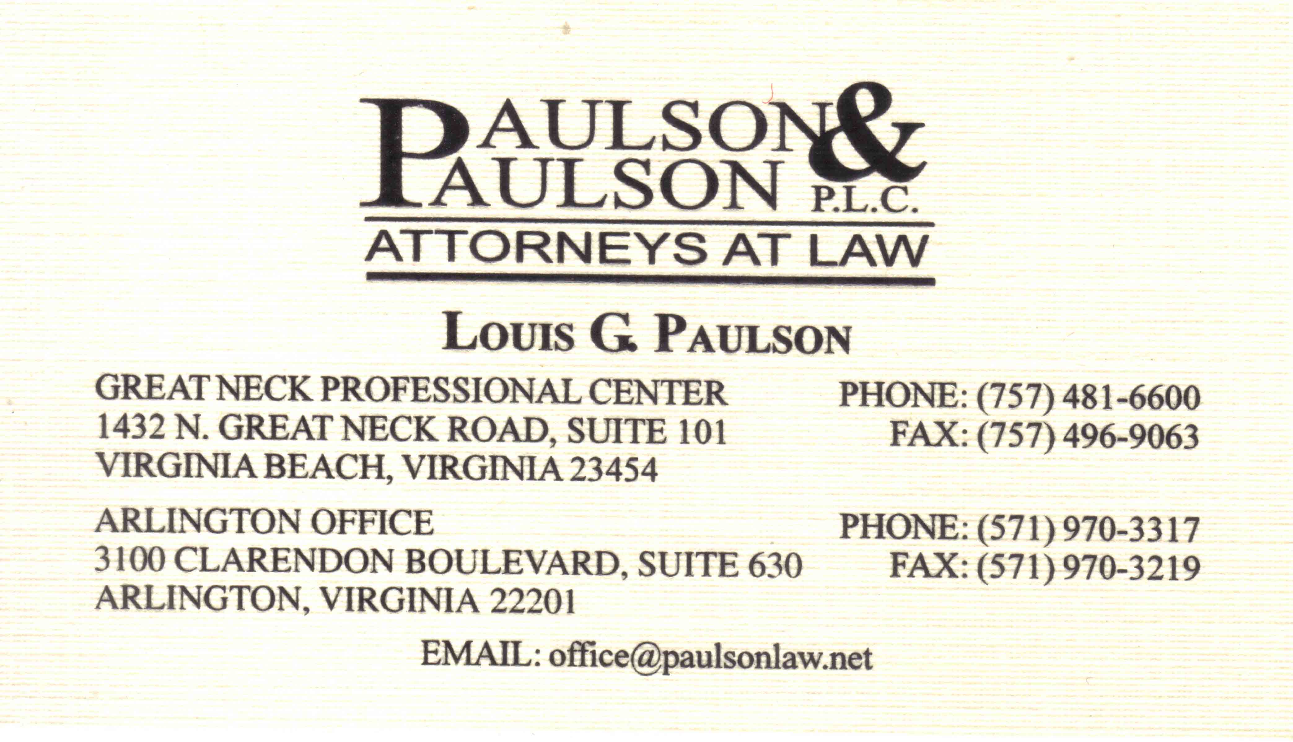 Paulson & Paulson P.L.C.